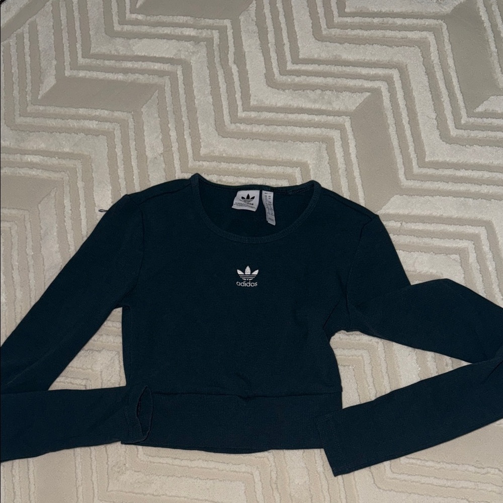 Adidas originals green crop top